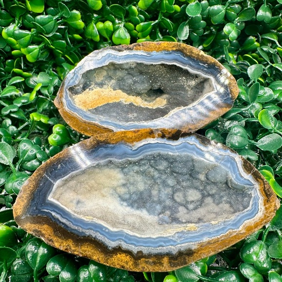 Stunning Druzy Agate Geode Pair - Picture 6 of 9